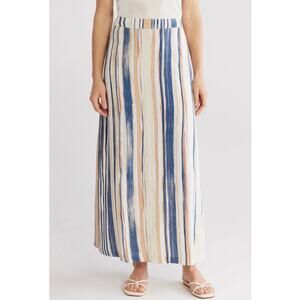 NWT Vince Camuto Mixed Stripe Challis Skirt Size Medium